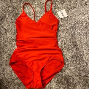 SARA SWIM  Small Tummy Control Swimsuit Red
